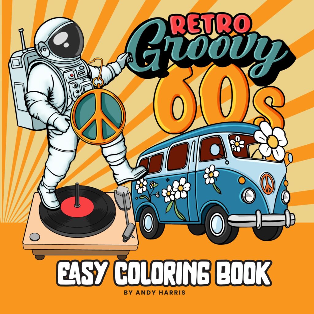 Retro 60s Coloring Book